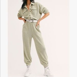 FREE PEOPLE FP BEACH RIDE OR DIE JUMPER JUMPSUIT L